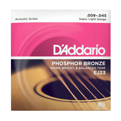 D'Addario EJ23 Phosphor Bronze Super Light 9-45