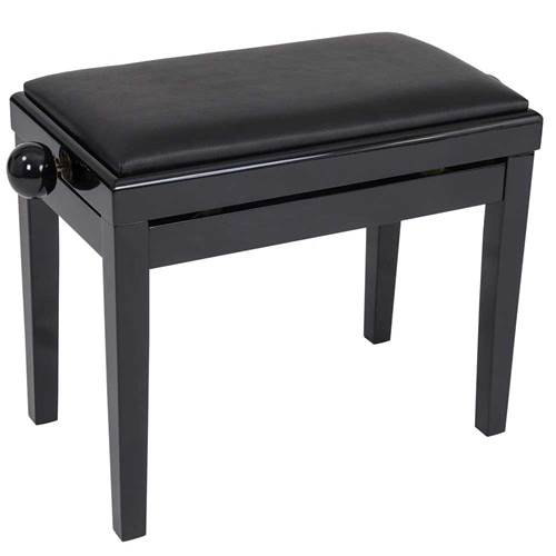 Kinsman Adjustable Piano Bench Satin Black Kinsman Adjustable Piano Bench Satin Black