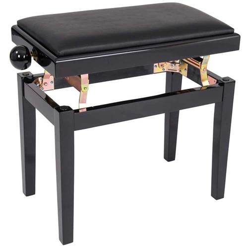 Kinsman Adjustable Piano Bench Satin Black Kinsman Adjustable Piano Bench Satin Black