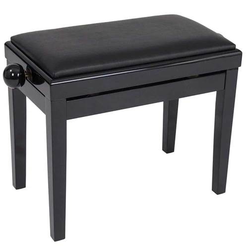 Kinsman Adjustable Piano Bench Polished Gloss Black Kinsman Adjustable Piano Bench Polished Gloss Black