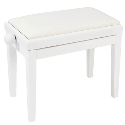 Kinsman Adjustable Piano Bench Polished Gloss White Kinsman Adjustable Piano Bench Polished Gloss White