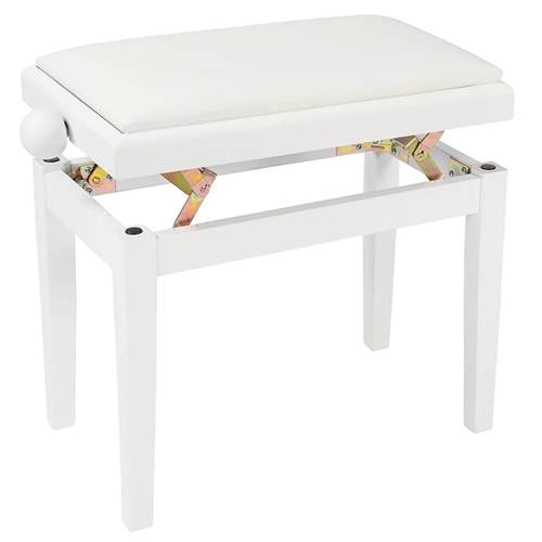 Kinsman Adjustable Piano Bench Polished Gloss White Kinsman Adjustable Piano Bench Polished Gloss White