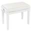 Kinsman Adjustable Piano Bench Satin White Front View