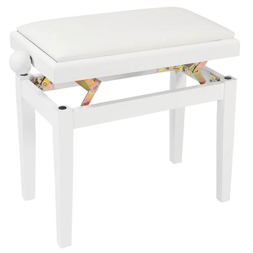 Kinsman Adjustable Piano Bench Satin White Kinsman Adjustable Piano Bench Satin White