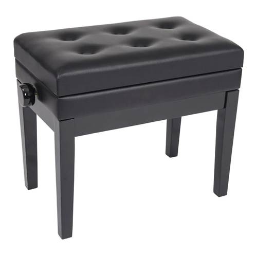 Kinsman Deluxe Adjustable Piano Bench with Storage - Satin Black Kinsman Deluxe Adjustable Piano Bench with Storage - Satin Black