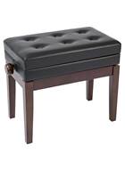 Kinsman Deluxe Adjustable Piano Bench with Storage - Satin Brown