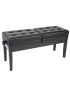 Kinsman Double Piano Bench with Storage - Satin Black