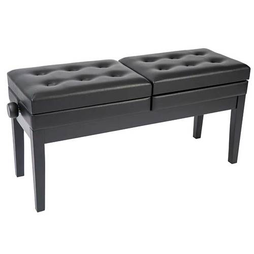 Kinsman Double Piano Bench with Storage - Satin Black Kinsman Double Piano Bench with Storage - Satin Black