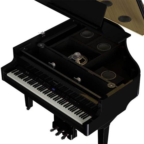 Roland GP-9M-PE Polished Ebony Luxury Grand with Moving Keys & Flagship Technology Roland GP-9M-PE Polished Ebony Luxury Grand with Moving Keys & Flagship Technology