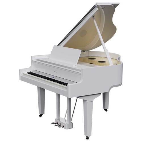 Roland GP-9M-PW Polished White Luxury Grand with Moving Keys & Flagship Technology  Roland GP-9M-PW Polished White Luxury Grand with Moving Keys & Flagship Technology