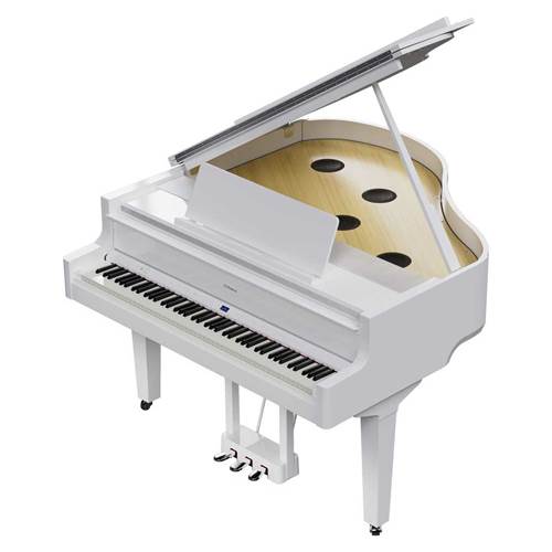 Roland GP-9M-PW Polished White Luxury Grand with Moving Keys & Flagship Technology  Roland GP-9M-PW Polished White Luxury Grand with Moving Keys & Flagship Technology