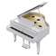 Roland GP-9M-PW Polished White Luxury Grand with Moving Keys & Flagship Technology  Front View