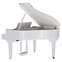 Roland GP-9M-PW Polished White Luxury Grand with Moving Keys & Flagship Technology  Front View
