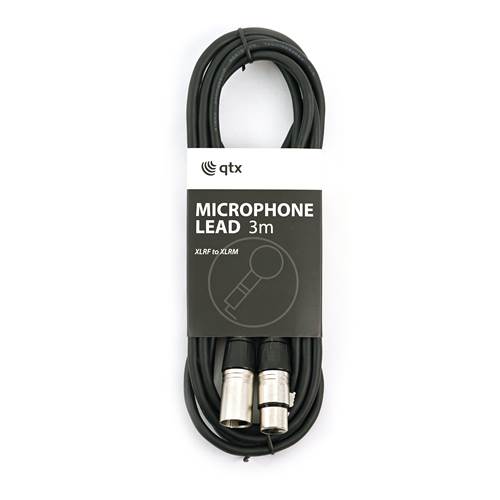 QTX Essential Microphone Lead XLR 3.0m QTX Essential Microphone Lead XLR 3.0m