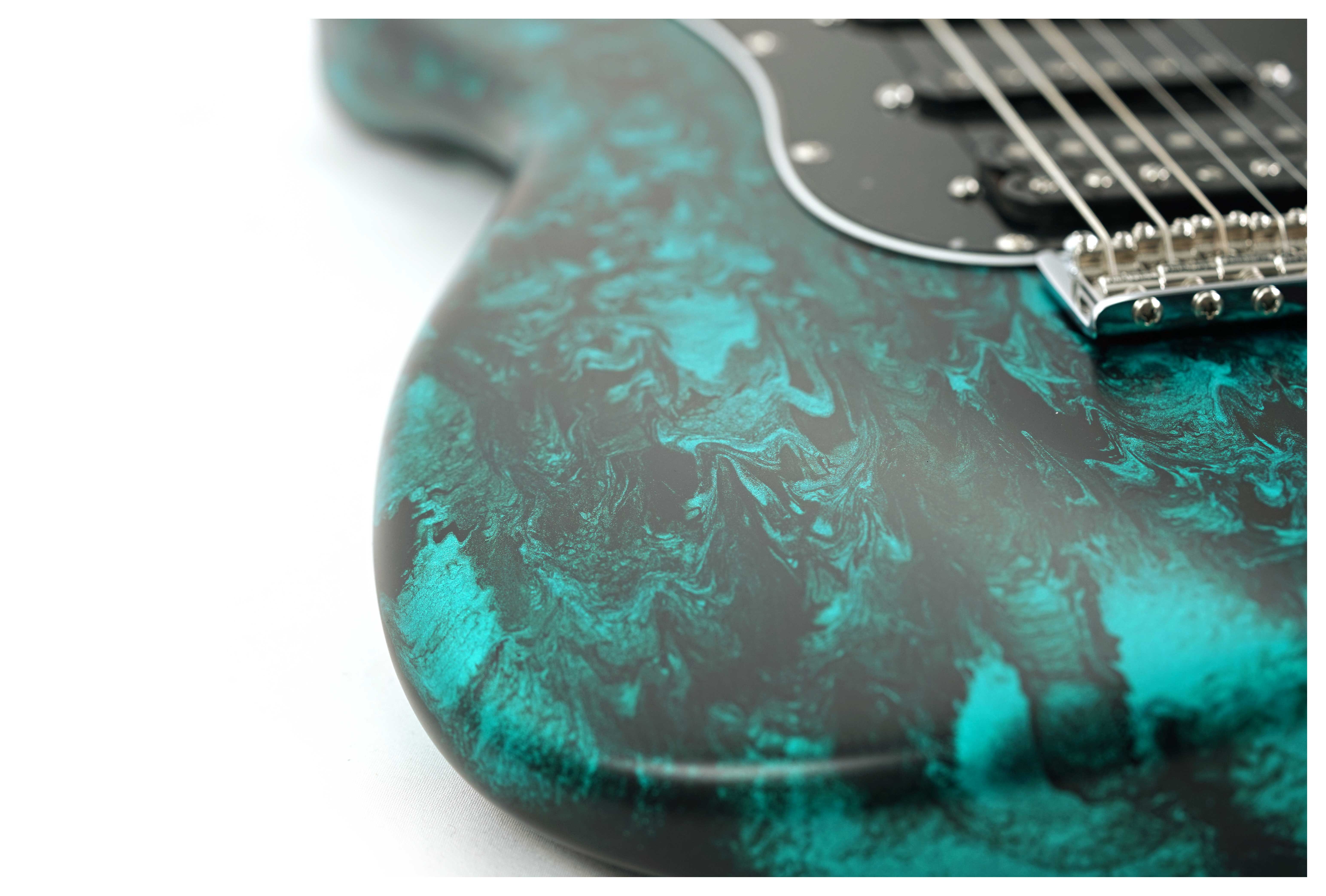 Tyler Japan Studio Elite HD Black Shmear Turquoise Tint