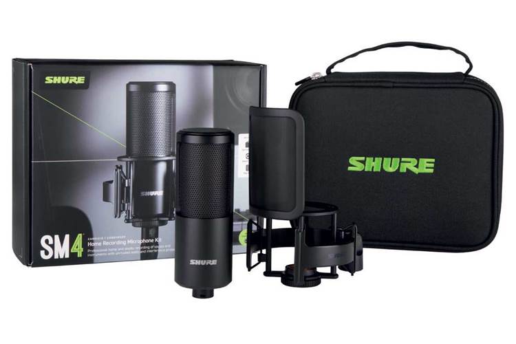 Shure SM4-K-KIT SM4 Dual Diaphragm Condenser Microphone including Shock Mount, Magnetic Pop Filter & Carry Case Shure SM4-K-KIT SM4 Dual Diaphragm Condenser Microphone including Shock Mount, Magnetic Pop Filter & Carry Case