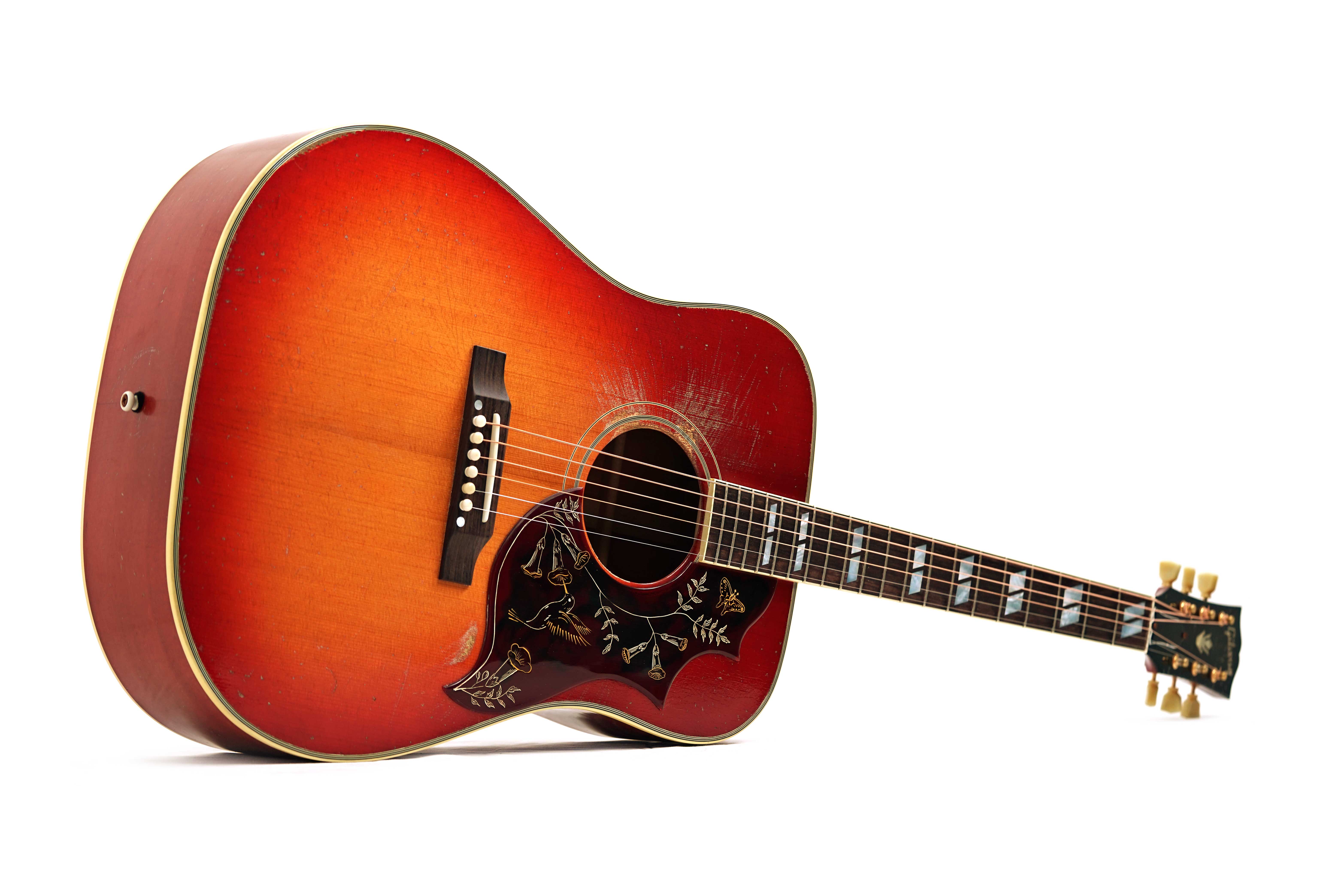 Gibson 1960 Hummingbird Heavy Aged Washed Cherry Sunburst #22905041