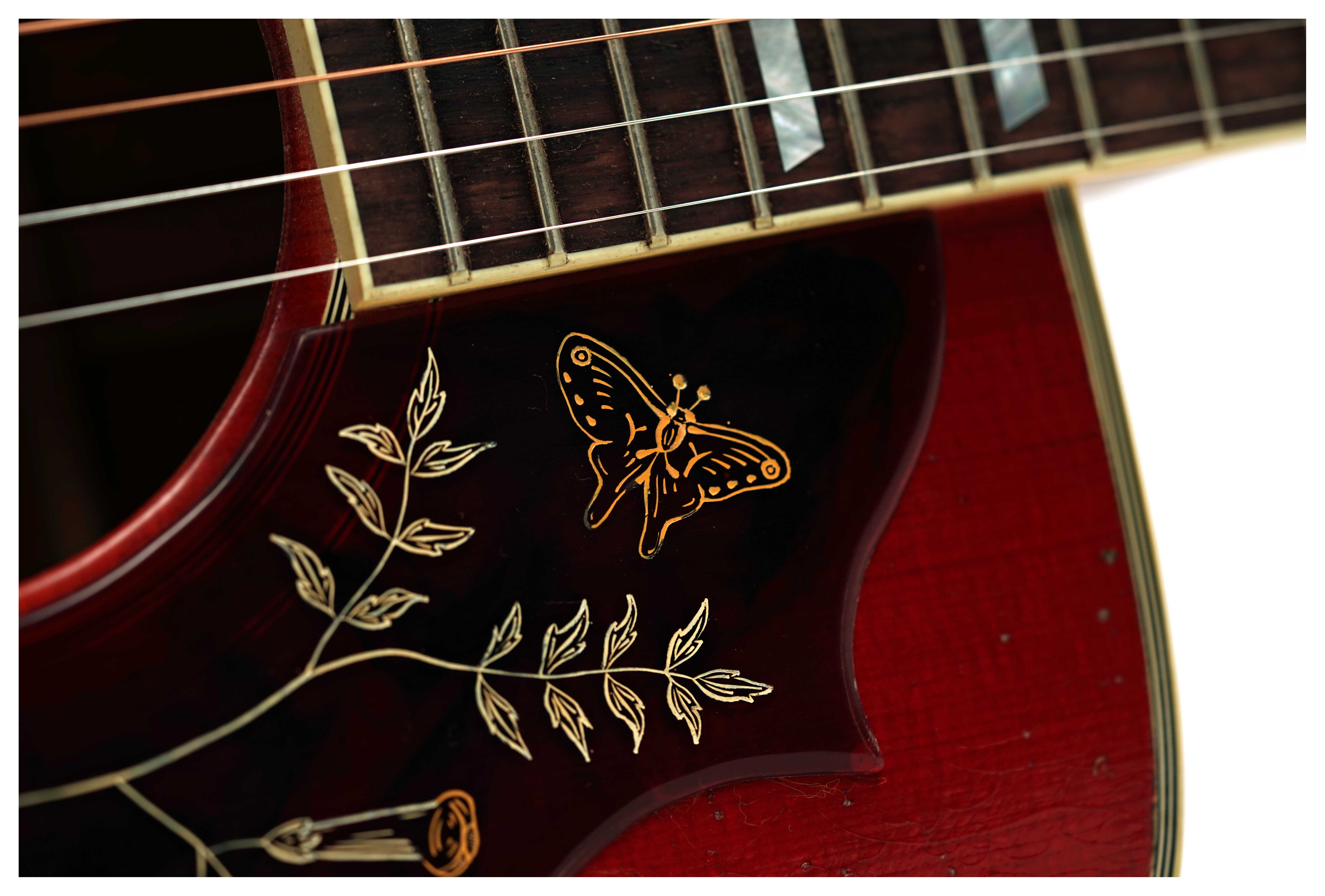 Gibson 1960 Hummingbird Heavy Aged Washed Cherry Sunburst #22905041