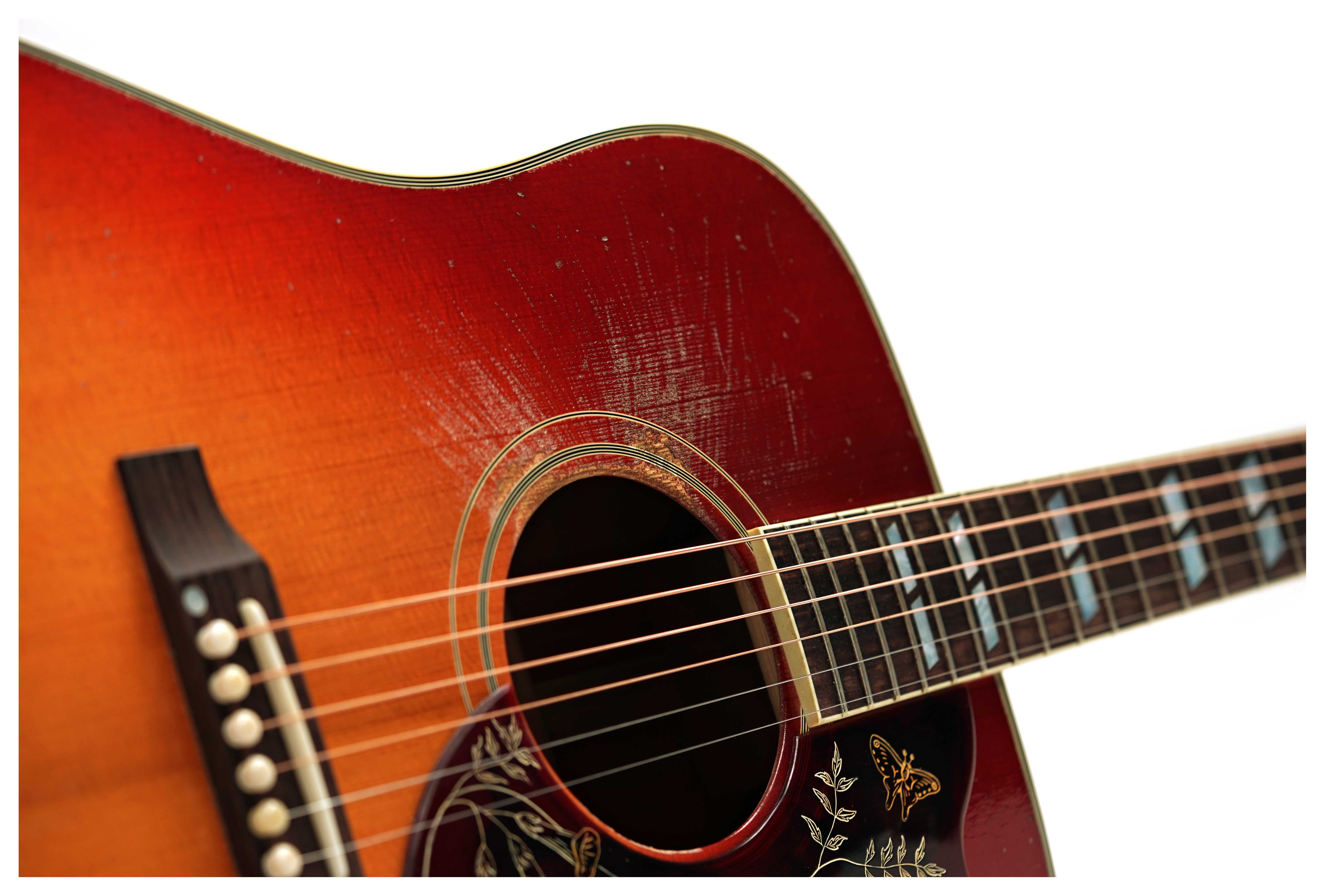 Gibson 1960 Hummingbird Heavy Aged Washed Cherry Sunburst #22905041