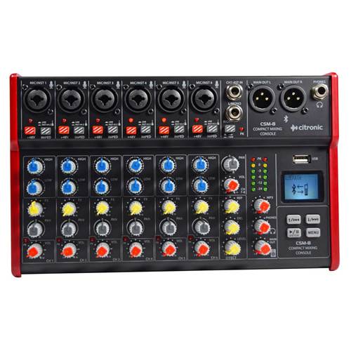 Citronic CSM-8 Mixer with USB / Bluetooth Player Citronic CSM-8 Mixer with USB / Bluetooth Player