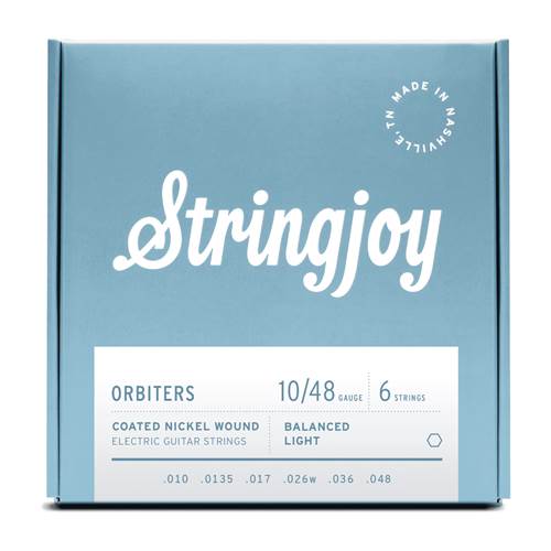 Stringjoy Orbiters Balanced Light Gauge Coated Nickel Wound Electric Strings 10-48 Stringjoy Orbiters Balanced Light Gauge Coated Nickel Wound Electric Strings 10-48