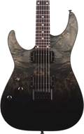 Schecter C-1 Standard Black Fade Burst Burl Left handed