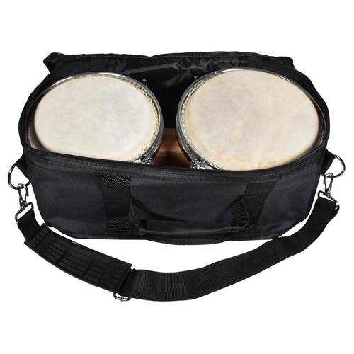 Chord Bongos 6.5 Inch and 7.5 Inch with Carry Bag Black Chord Bongos 6.5 Inch and 7.5 Inch with Carry Bag Black