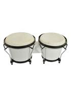 Chord Bongos 6.5 Inch and 7.5 Inch with Carry Bag White