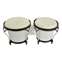 Chord Bongos 6.5 Inch and 7.5 Inch with Carry Bag White Front View