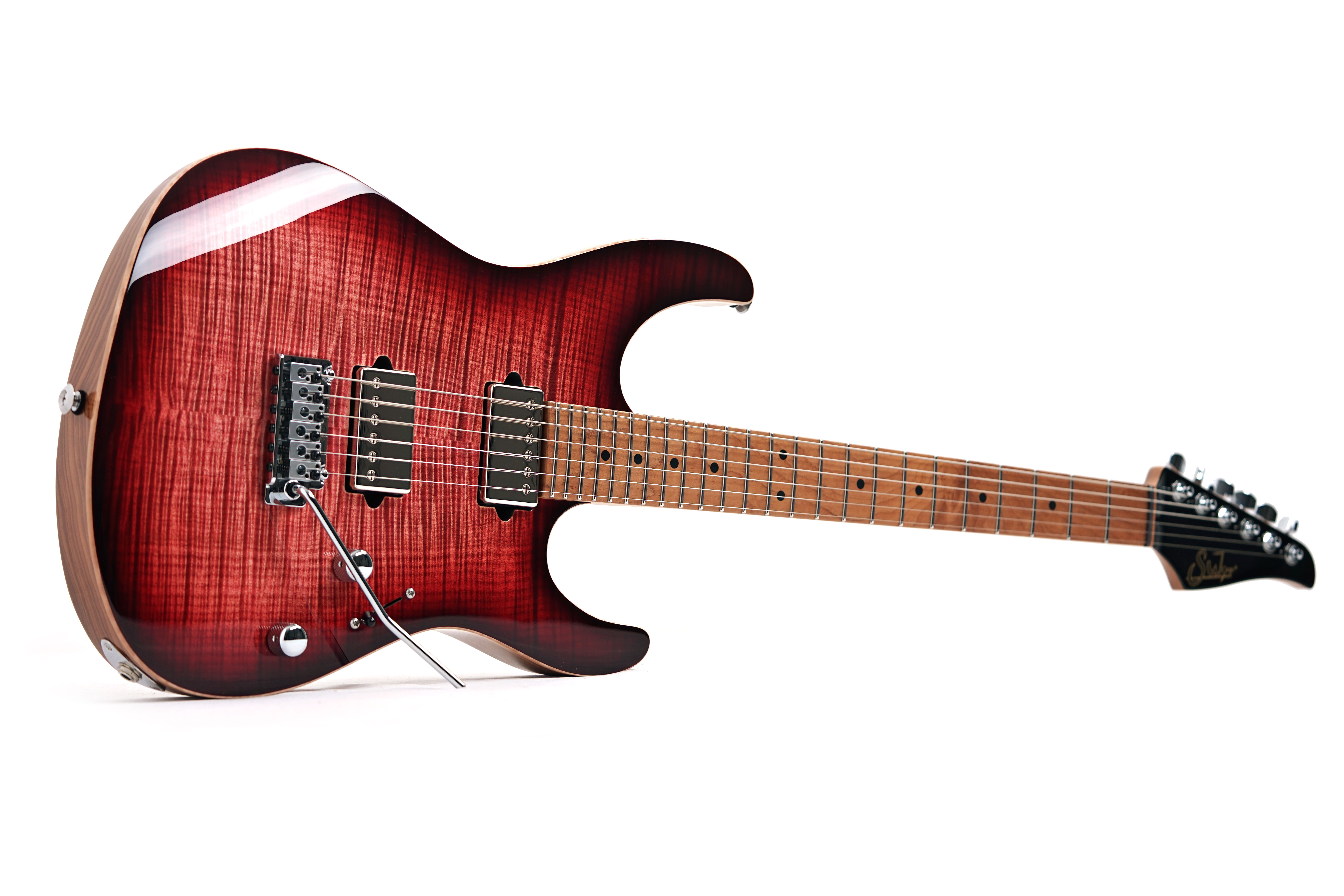 Suhr Modern HH Flame Maple Faded Trans Wine Red Burst #87877