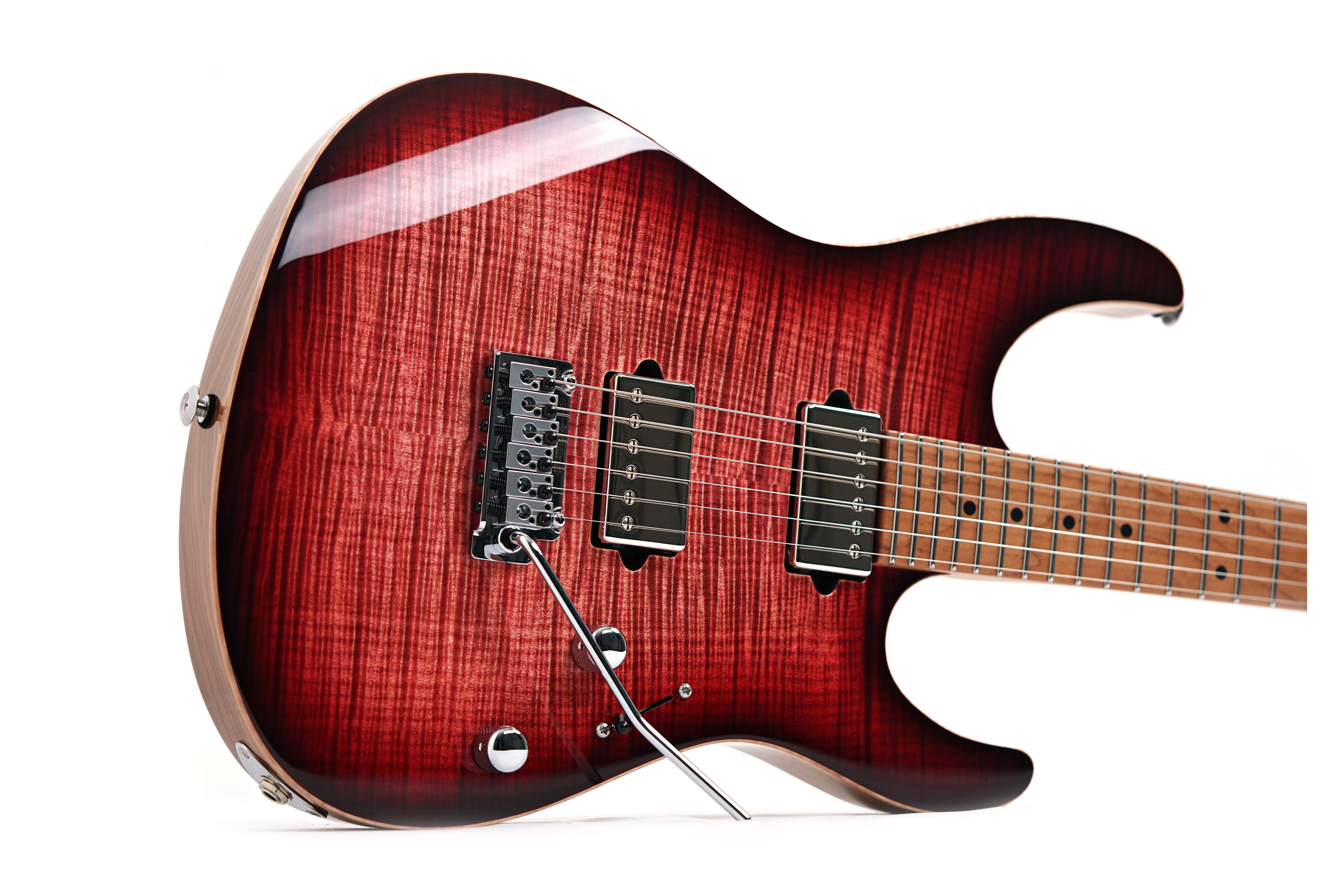 Suhr Modern HH Flame Maple Faded Trans Wine Red Burst #87877