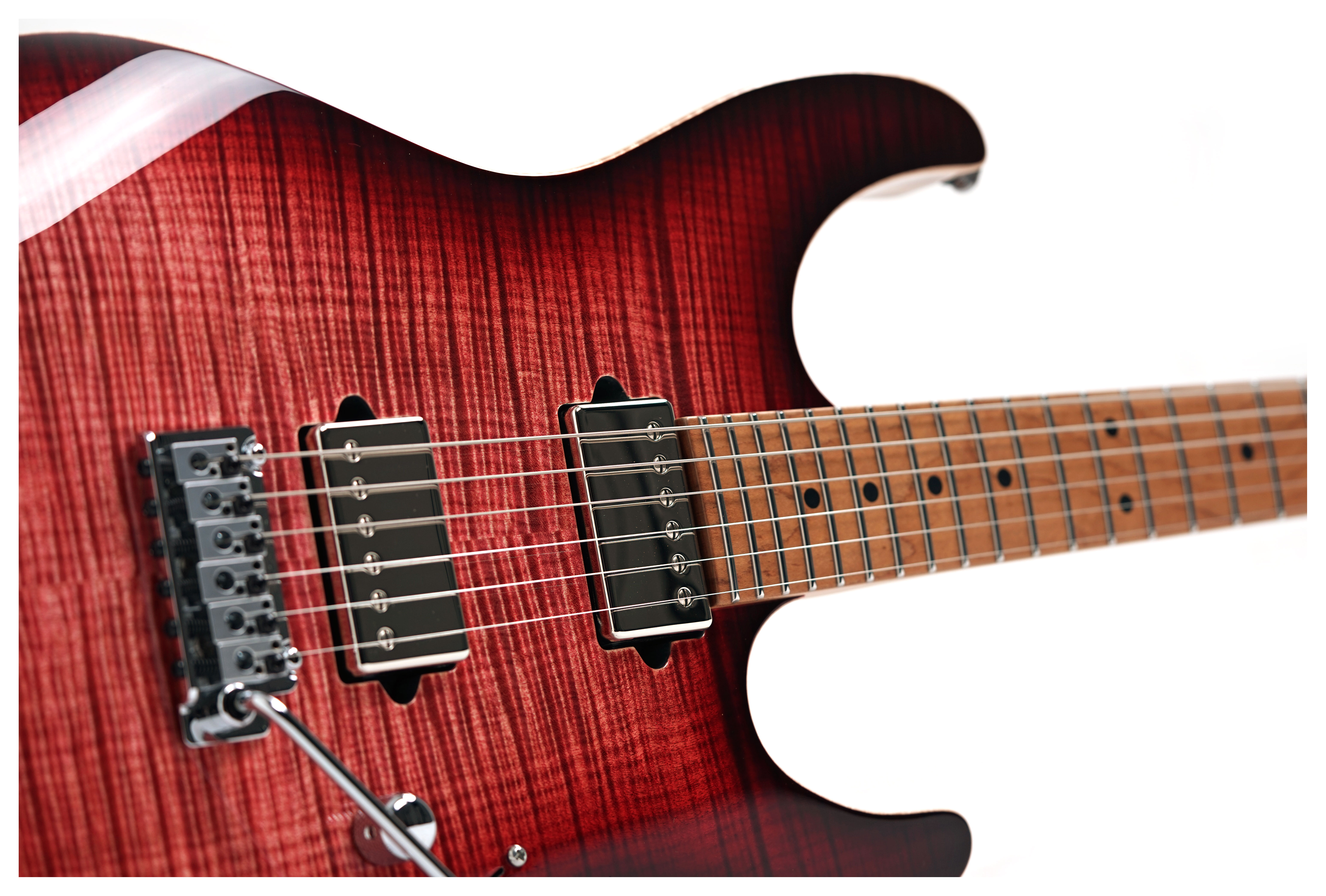 Suhr Modern HH Flame Maple Faded Trans Wine Red Burst #87877