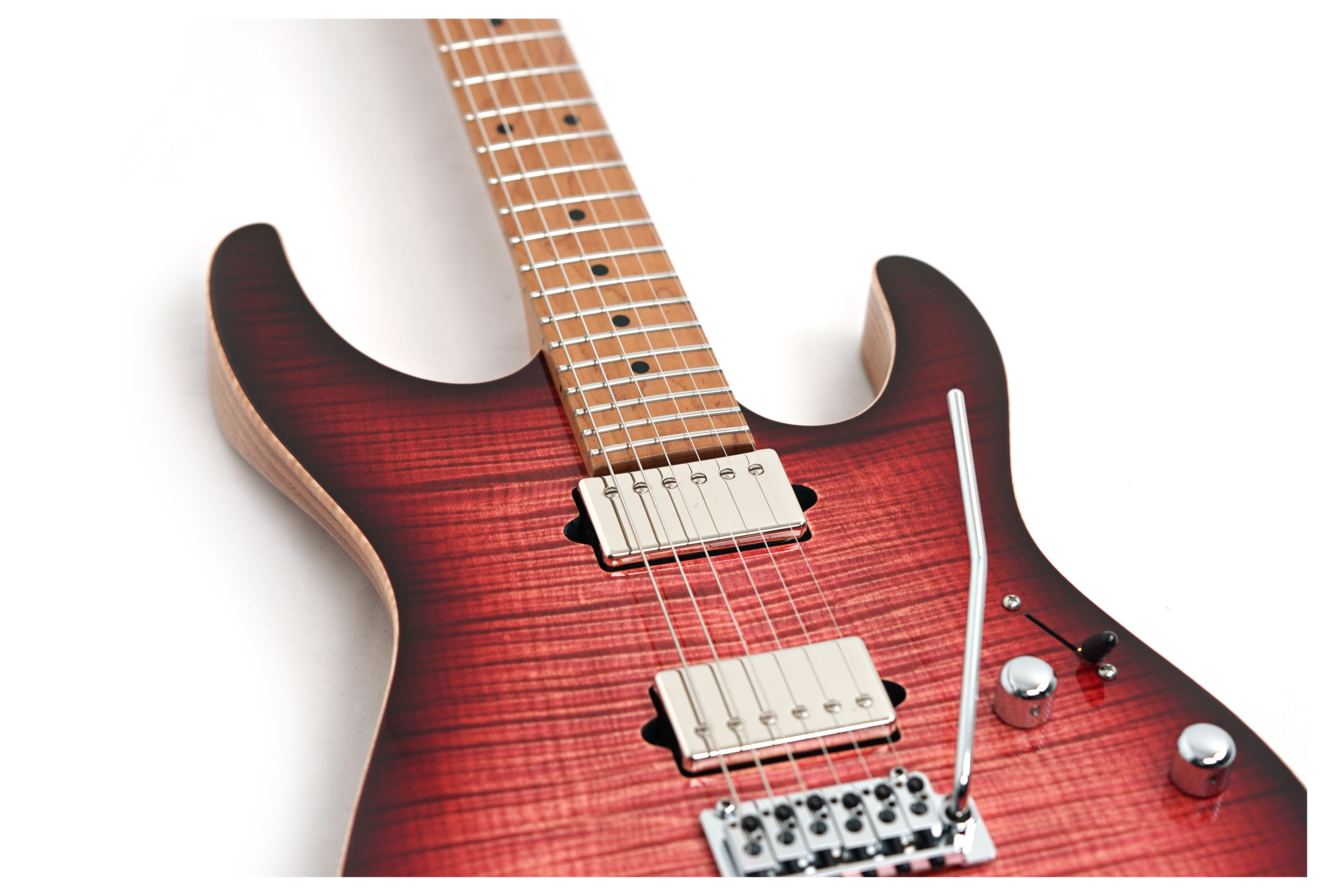 Suhr Modern HH Flame Maple Faded Trans Wine Red Burst #87877