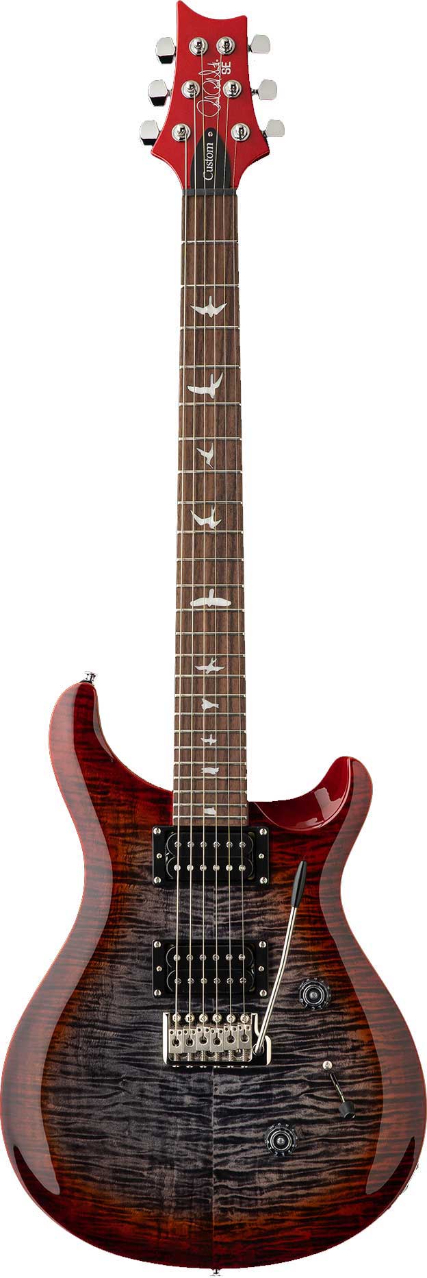 PRS SE Custom 24 Charcoal Cherry Burst