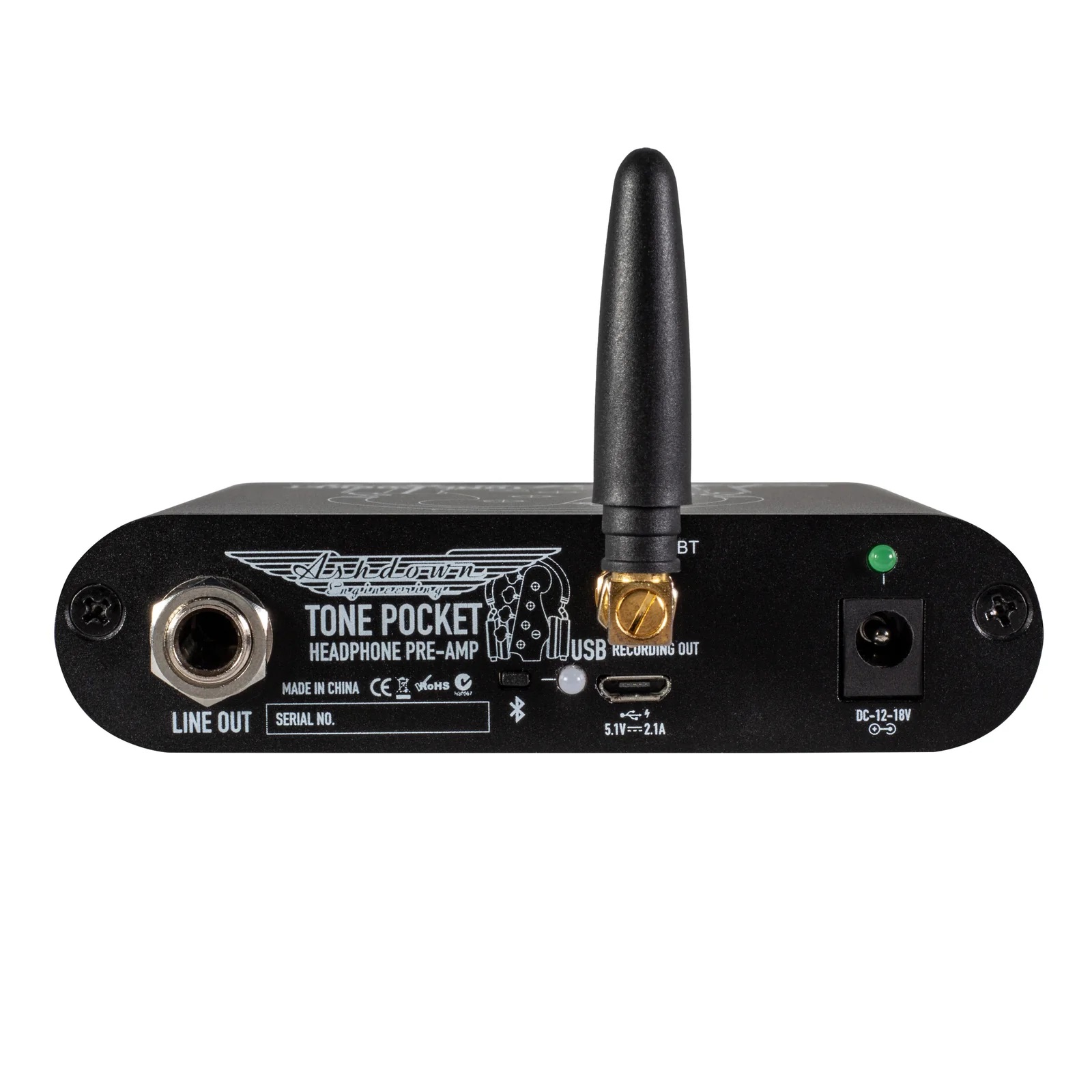 Ashdown Tone Pocket Headphone Preamp Black Bluetooth