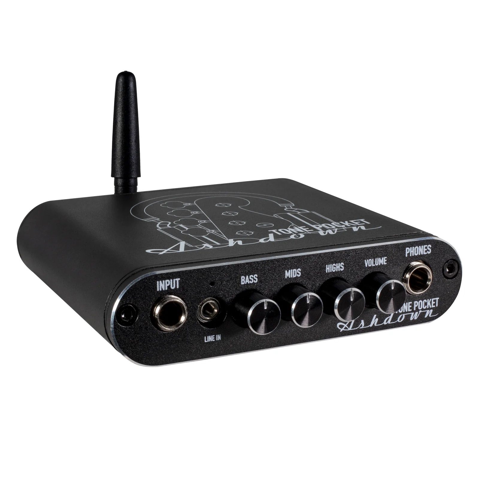 Ashdown Tone Pocket Headphone Preamp Black Bluetooth