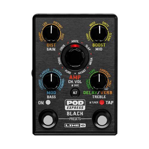 Line 6 Pod Express Black Guitar Multi Effects Pedal Line 6 Pod Express Black Guitar Multi Effects Pedal