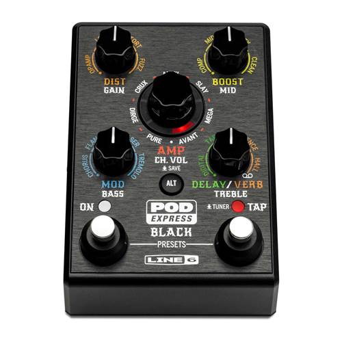 Line 6 Pod Express Black Guitar Multi Effects Pedal Line 6 Pod Express Black Guitar Multi Effects Pedal
