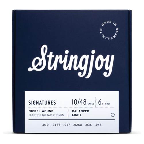 Stringjoy Signatures Balanced Light Gauge Nickel Wound Electric Strings 10-48 Stringjoy Signatures Balanced Light Gauge Nickel Wound Electric Strings 10-48