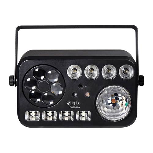 QTX GOBO Hex 6-in-1 LED and Laser Effect QTX GOBO Hex 6-in-1 LED and Laser Effect