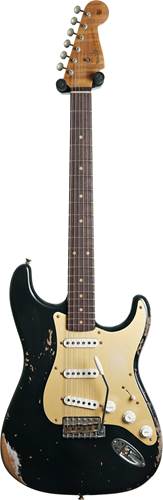 Fender Custom Shop Limited Edition 59 Stratocaster Heavy Relic 3A Rosewood Fingerboard Aged Black #CZ579696 Fender Custom Shop Limited Edition 59 Stratocaster Heavy Relic 3A Rosewood Fingerboard Aged Black #CZ579696