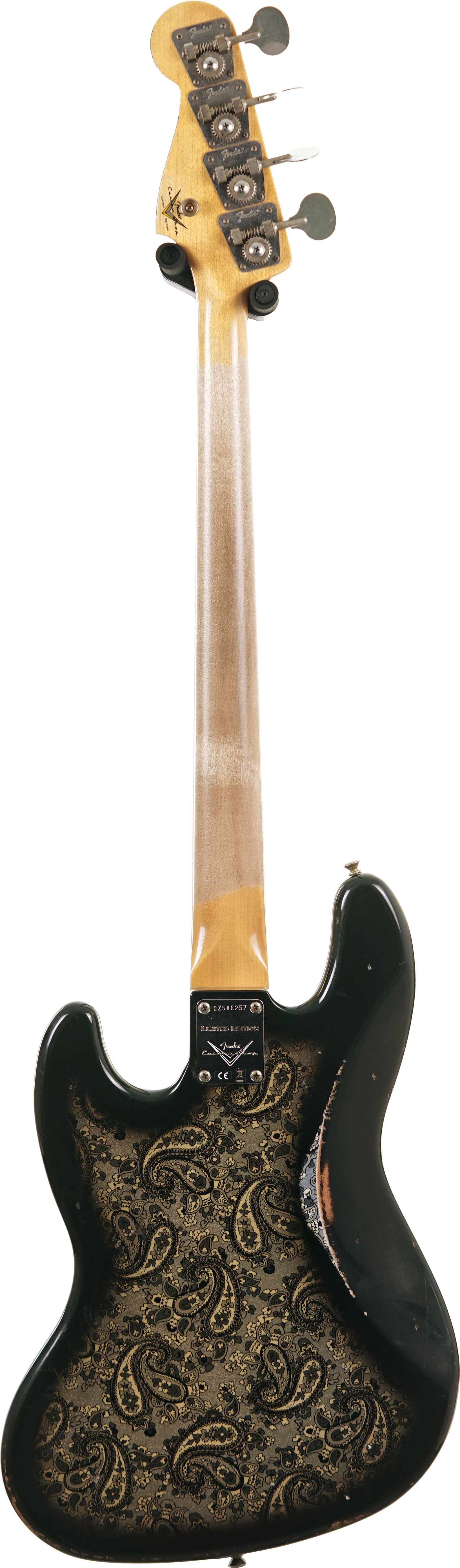 Fender Custom Shop Limited Edition Jazz Bass Relic Black Paisley #CZ586257