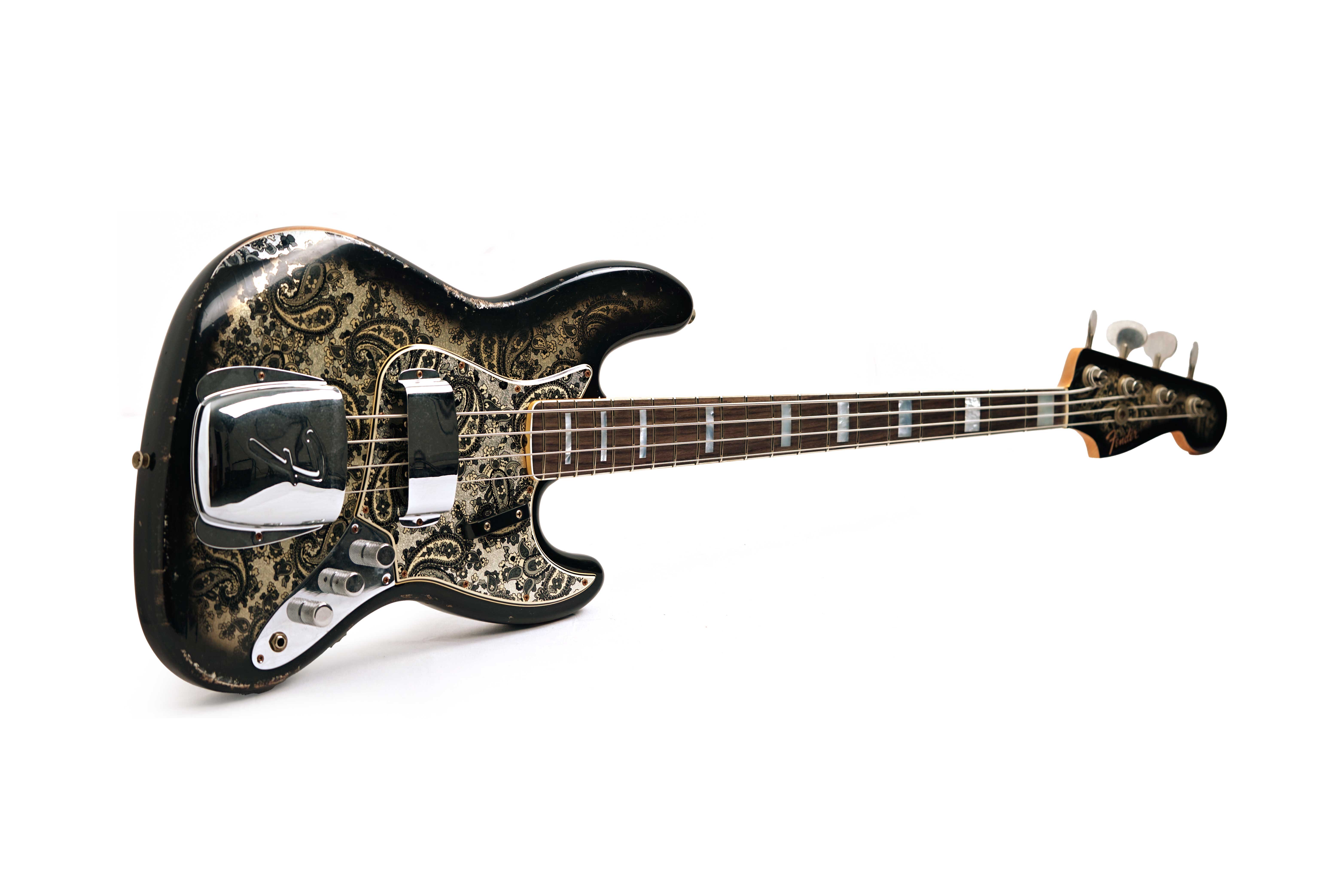 Fender Custom Shop Limited Edition Jazz Bass Relic Black Paisley #CZ586257