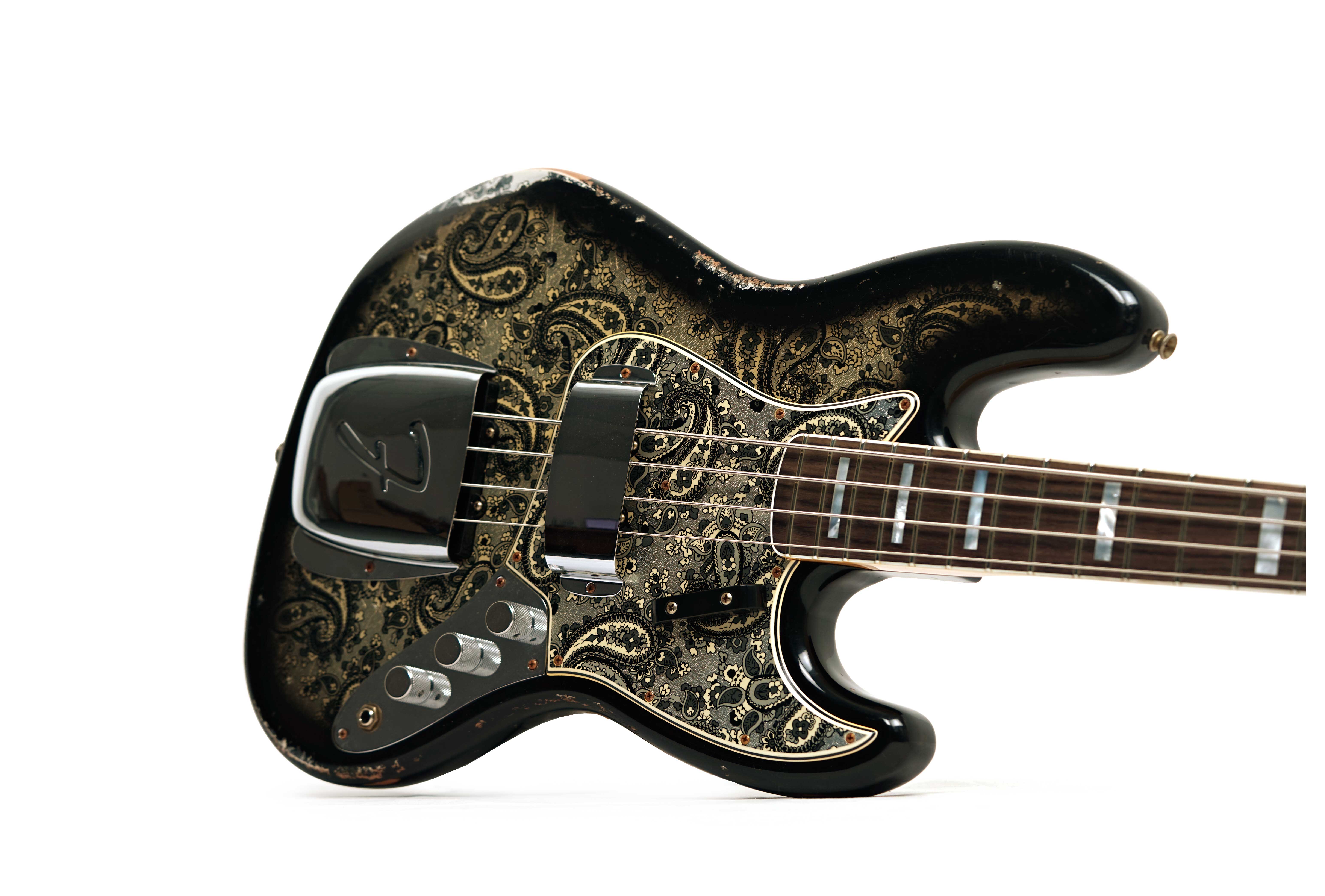Fender Custom Shop Limited Edition Jazz Bass Relic Black Paisley #CZ586257