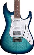 Ibanez AZ22S1F AZ Standard HSS Transparent Turquoise Burst