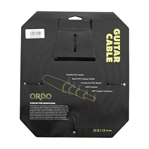 Ordo C-IC3-3-1J-1J 10ft/3m Premium Guitar Cable with Rean by Neutrik Connectors Ordo C-IC3-3-1J-1J 10ft/3m Premium Guitar Cable with Rean by Neutrik Connectors