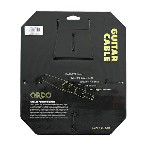 Ordo C-IC3-5-1J-1J 15ft/5m Premium Guitar Cable with Rean by Neutrik Connectors Ordo C-IC3-5-1J-1J 15ft/5m Premium Guitar Cable with Rean by Neutrik Connectors