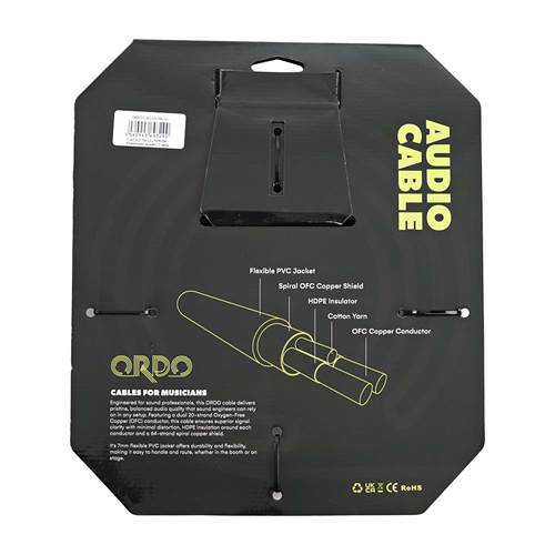 Ordo C-AC3-3-1MJ-2J 10ft/3m Premium Audio Cable with Rean by Neutrik Connectors Ordo C-AC3-3-1MJ-2J 10ft/3m Premium Audio Cable with Rean by Neutrik Connectors