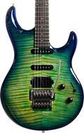 Music Man BFR Luke 4 HSS Floyd Rose Green Tide Ebony Fingerboard #D01384