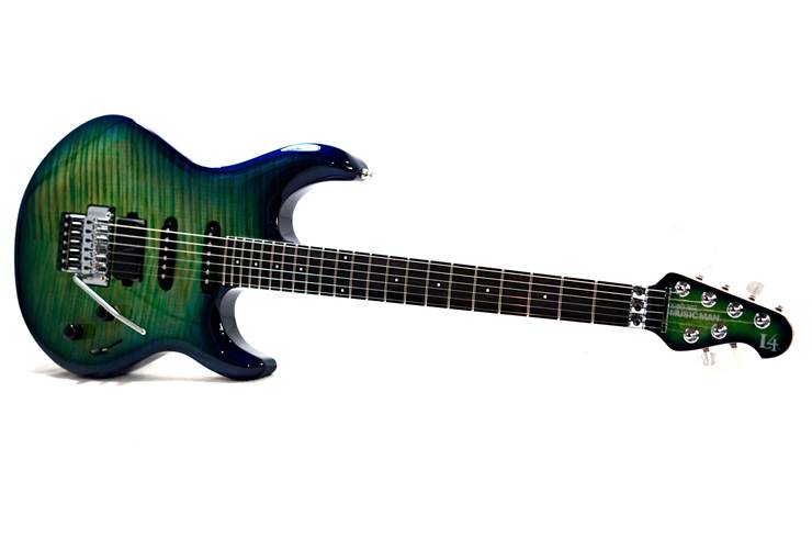 Music Man BFR Luke 4 HSS Floyd Rose Green Tide Ebony Fingerboard #D01384 Music Man BFR Luke 4 HSS Floyd Rose Green Tide Ebony Fingerboard #D01384
